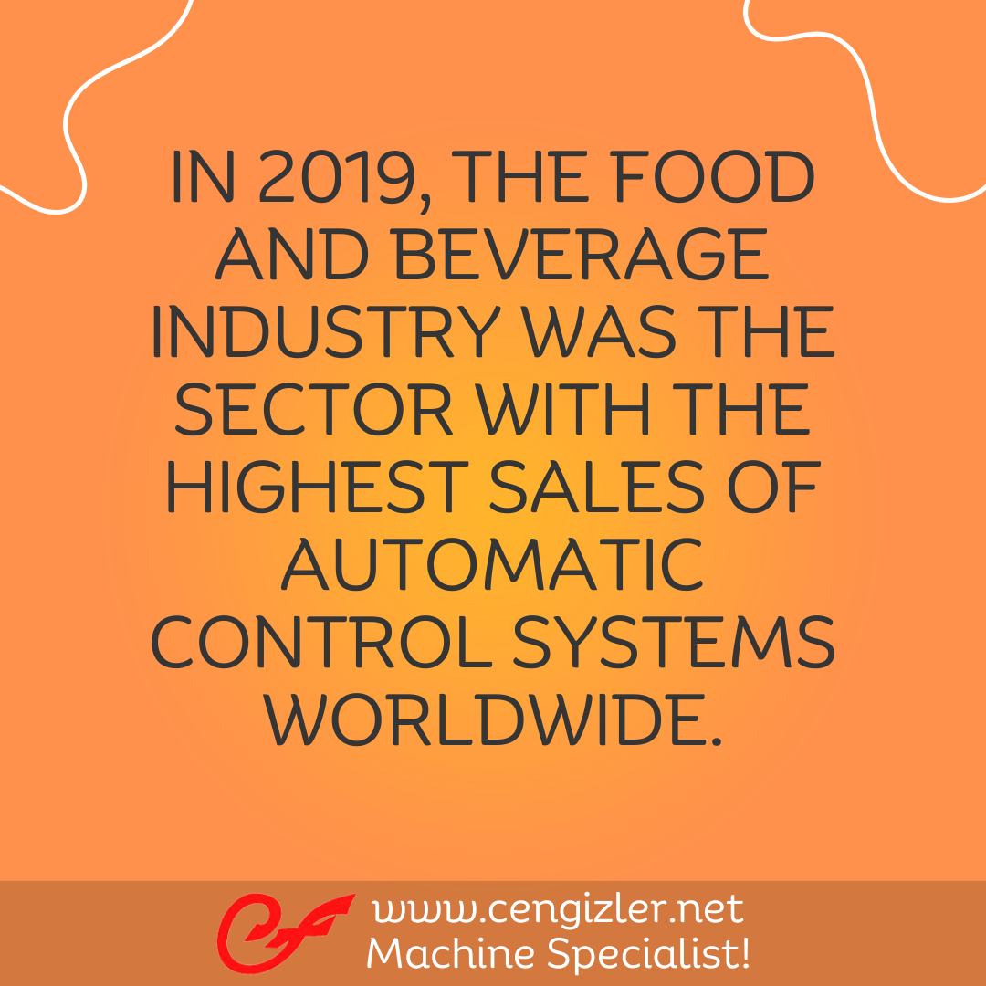 2 THE FOOD AND BEVERAGE INDUSTRY WAS THE SECTOR WITH THE HIGHEST SALES OF AUTOMATIC CONTROL SYSTEMS WORLDWIDE